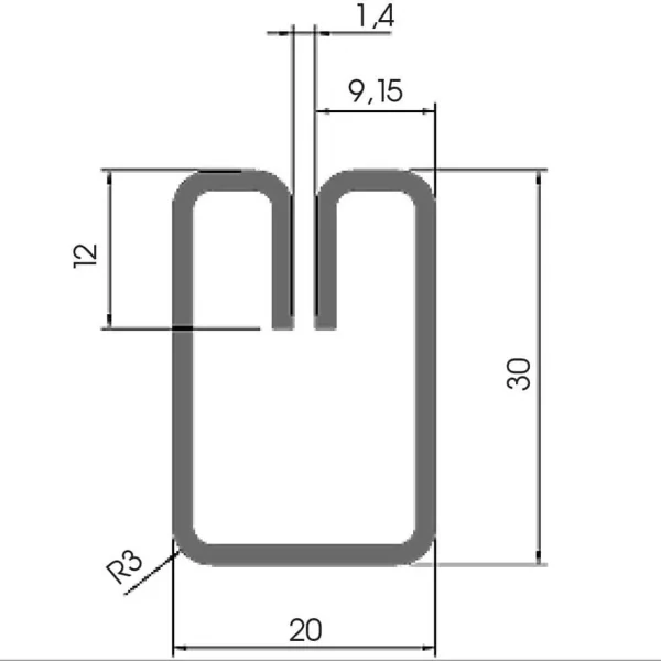 Einfassprofil LE 20x30-1,4 -Einfassprofile von blech-form.com – Perfektion in jedem Detail.