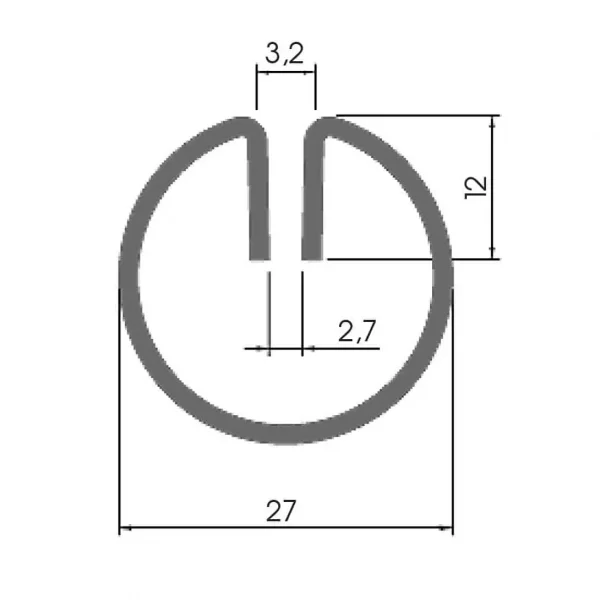 Einfassprofil LR 27-2,7 -Einfassprofile von blech-form.com – Perfektion in jedem Detail.