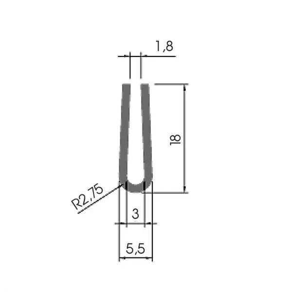 Einfassprofile von blech-form.com – Perfektion in jedem Detail. Einfassprofil U-Profil 1,8